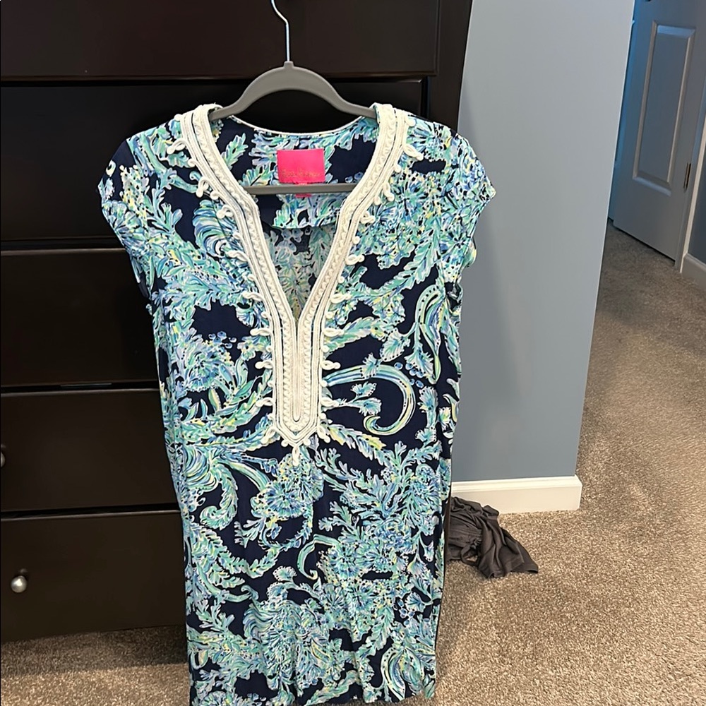 Lilly Pulitzer Sheath Resort Dress in Blue and Green